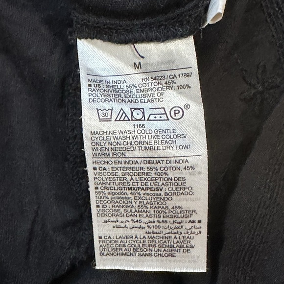 OLD NAVY Womens Size M Puff Sleeve Tiered Smocked Embroidered Milkmaid Boho - Picture 7 of 11